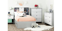 Cookie 4-Drawer Chest (Soft Gray and Pure White) 10277